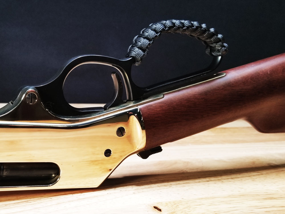 Handcrafted Brown Leather Lever Wrap For Lever Action Rifles & Shotguns - Adjustable & Padded